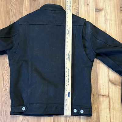 Iron Heart Black Armor 21oz Denim Single Riders Biker Jacket size