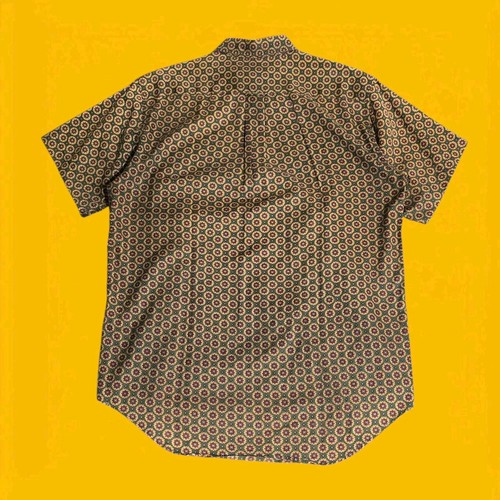 Vintage Nordstrom Button Up Shirt Mens Large Geometric Distressed Worn 80s 90s - Picture 3 of 8