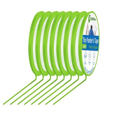 EDSRDRUS Thin Painters Tape 1/8'', 1/4'', 1/2'' Width Options Painter's Tape Paint