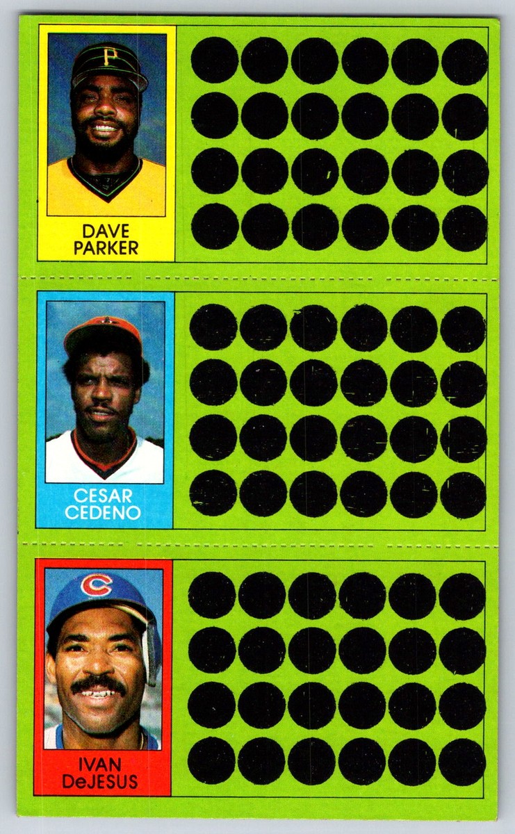 Dave Parker / Cesar Cedeno / Ivan DeJesus 1981 Topps Scratch-Offs