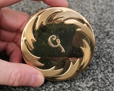 Goya Golden Girl Vintage Powder Compact, Refillable Makeup Case, Vanity 1950s