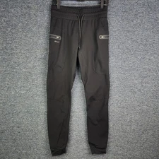 BYLT Mens Black Premium Jogger Stretch Tapered Zip Pockets Active Pant Size SM