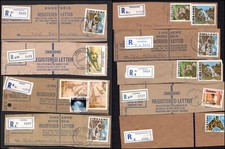 RHODESIA ZIMBABWE REGISTRATION LABELS ON LARGE COVERS' PIECE T97
