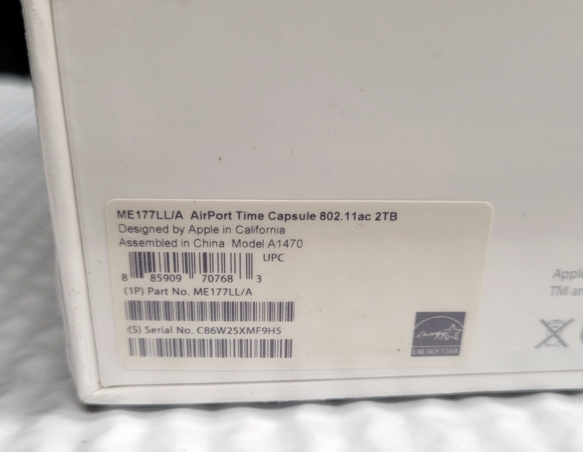 Apple AirPort Time Capsule 2 TB,External (ME177LLA) Hard Drive for