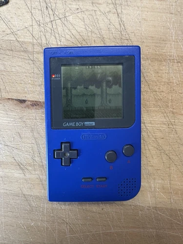 Nintendo Game Boy Pocket Handheld System Blue Tested & Works