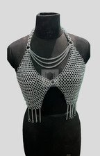 Handmade Chainmaille Chest Armor Bra Medieval Fantasy Warrior Costume LARP Cospl