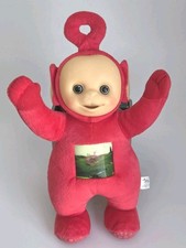 Vintage 2003 Teletubbies Po Red Talking Plush Doll Holographic Tummy Working
