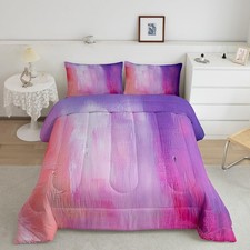 Pastel Tie Dye Full Bedding Sets For Kids Girls Women Orange Pink Purple Wate...