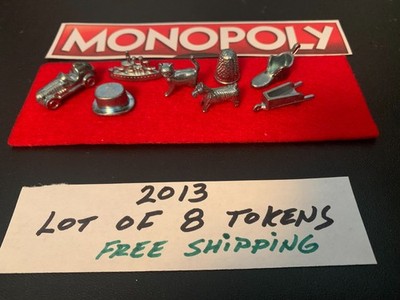 Monopoly  TOKEN MADNESS   Lot of 8 TOKENS    CAT  DOG  MORE  2013  FREE SHIPPING