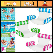 3 Pack Inflatable Pool Floats - 300 LB Capacity Float Chair for Adults, Swim R