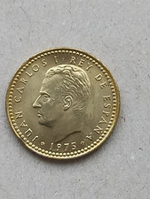 Spain 1 Peseta 1975 Juan Carlos I UNC - Original Photo