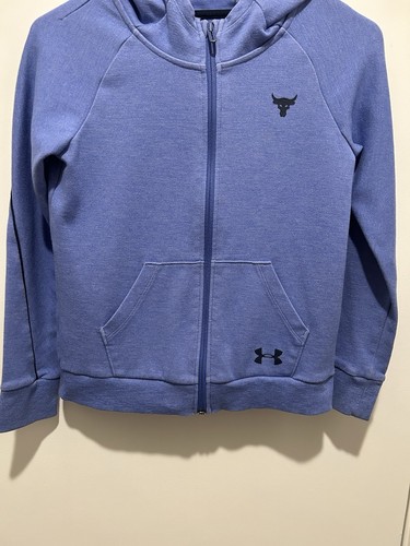 Under Armour Project Rock Logo Youth Medium Loose For Hooded Sweatshirt - Picture 2 of 7