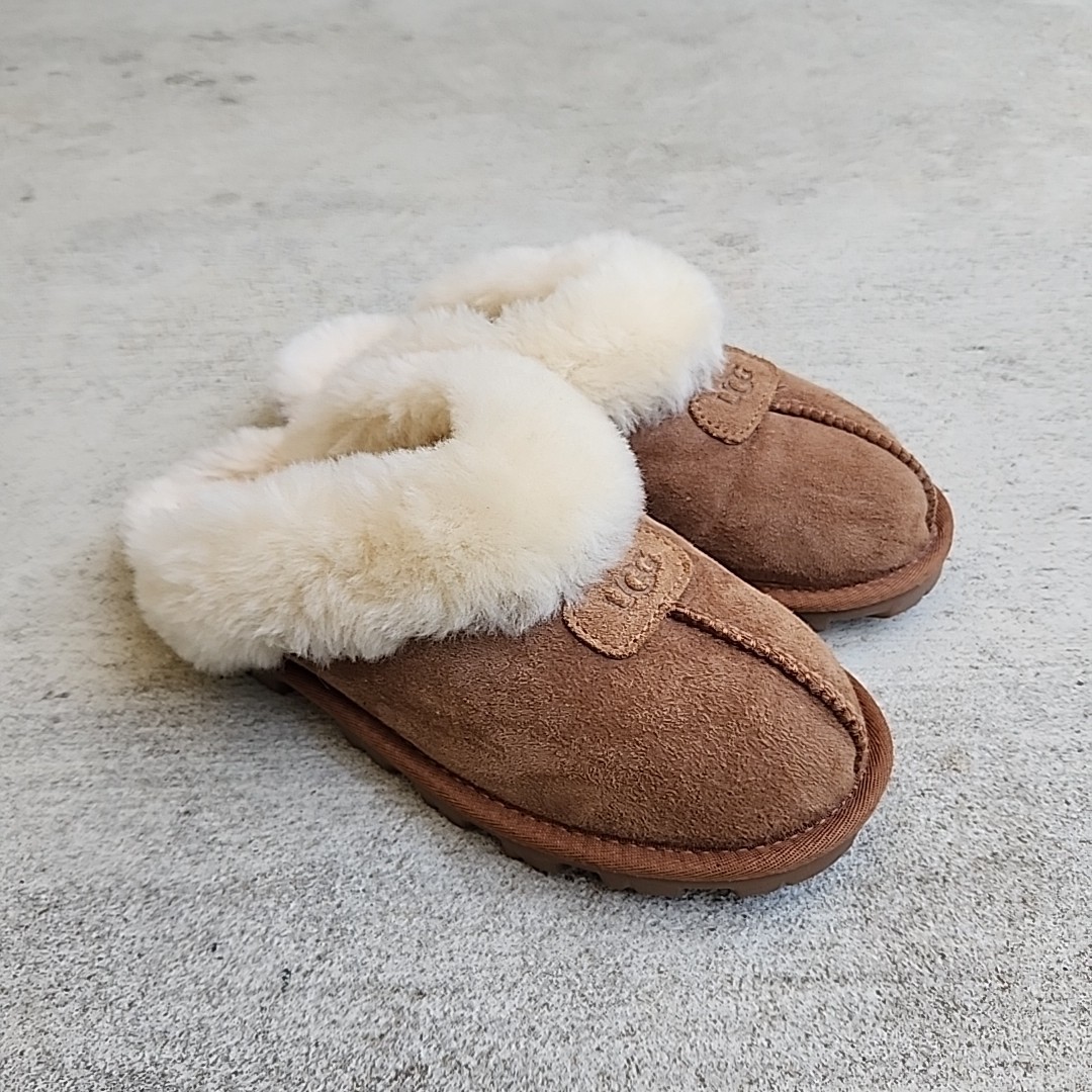 UGG Women's Shoes Coquette Soft  Slippers Sandals Chestnut,Size 6 image 2