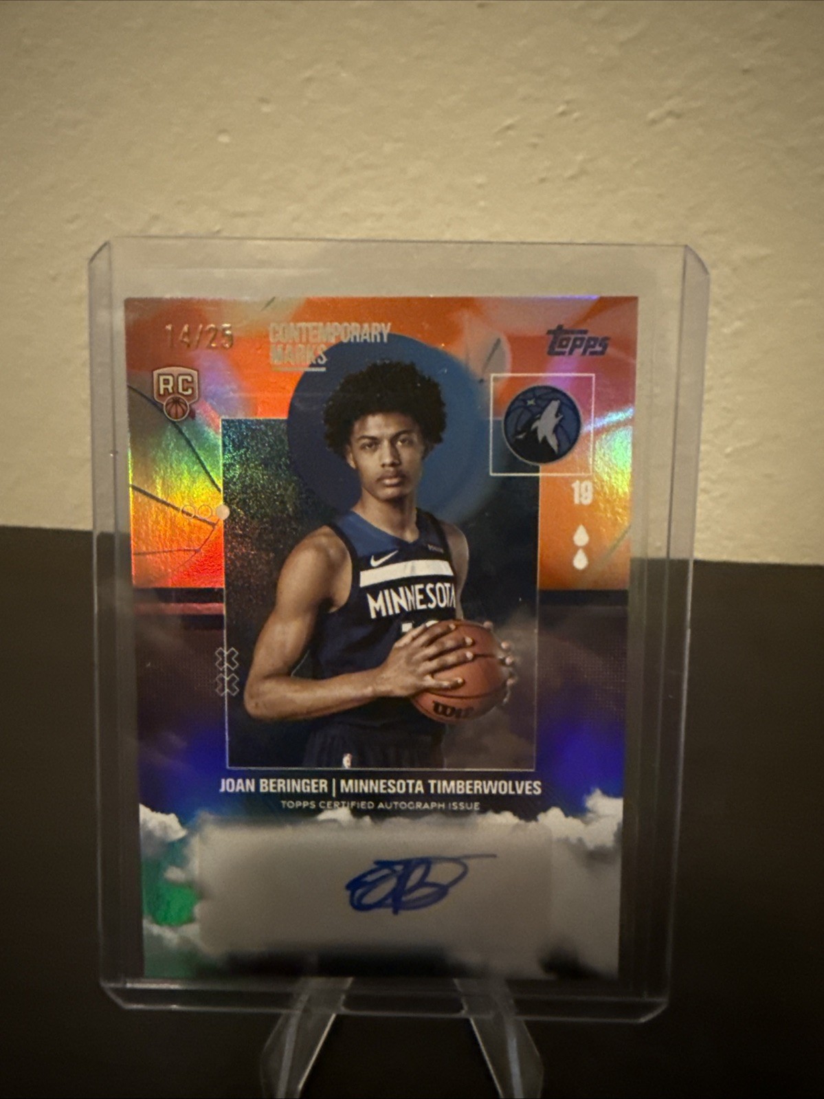 2025 Topps Joan Beringer Orange 14/25 Contemporary Marks Auto Autograph Rookie