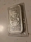 One Troy Oz .999 Silver Bar Merry Christmas 1982