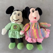Vintage Mickey Minnie Plush Set Knickerbocker Disney 1980s