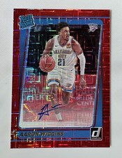 2021-22 Panini Donruss Aaron Wiggins /99 Choice Red Laser Auto Rookie RC #241
