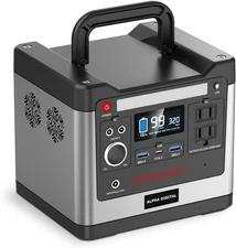 ALPHA DIGITAL 320W Outdoor Portable Power Station, 298Wh/93120mAh - BLACK/GREY