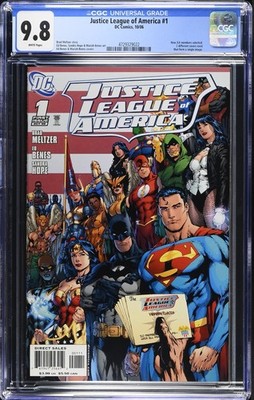Justice League of America #1 CGC 9.8 WP NM/M DC 2006 Cover Variant #2  