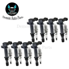 8pcs Ignition Coil and Spark Plug For 2006-2007 Jeep Commander 4.7L V8 E593C