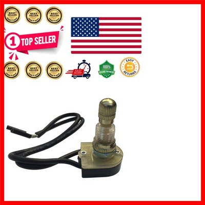 Compact 6A Brass Rotary Switch | SPST On-Off for Lamps & Household Appliances