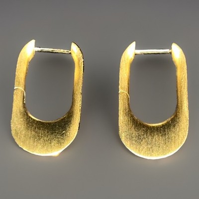 NWT! Dean Davidson Crosby Huggie Hoop Earrings Signature Brushed Gold