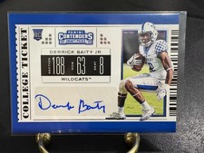 2019 Panini Contenders Draft DERRICK BAITY JR. Autograph Kentucky Wildcats Auto