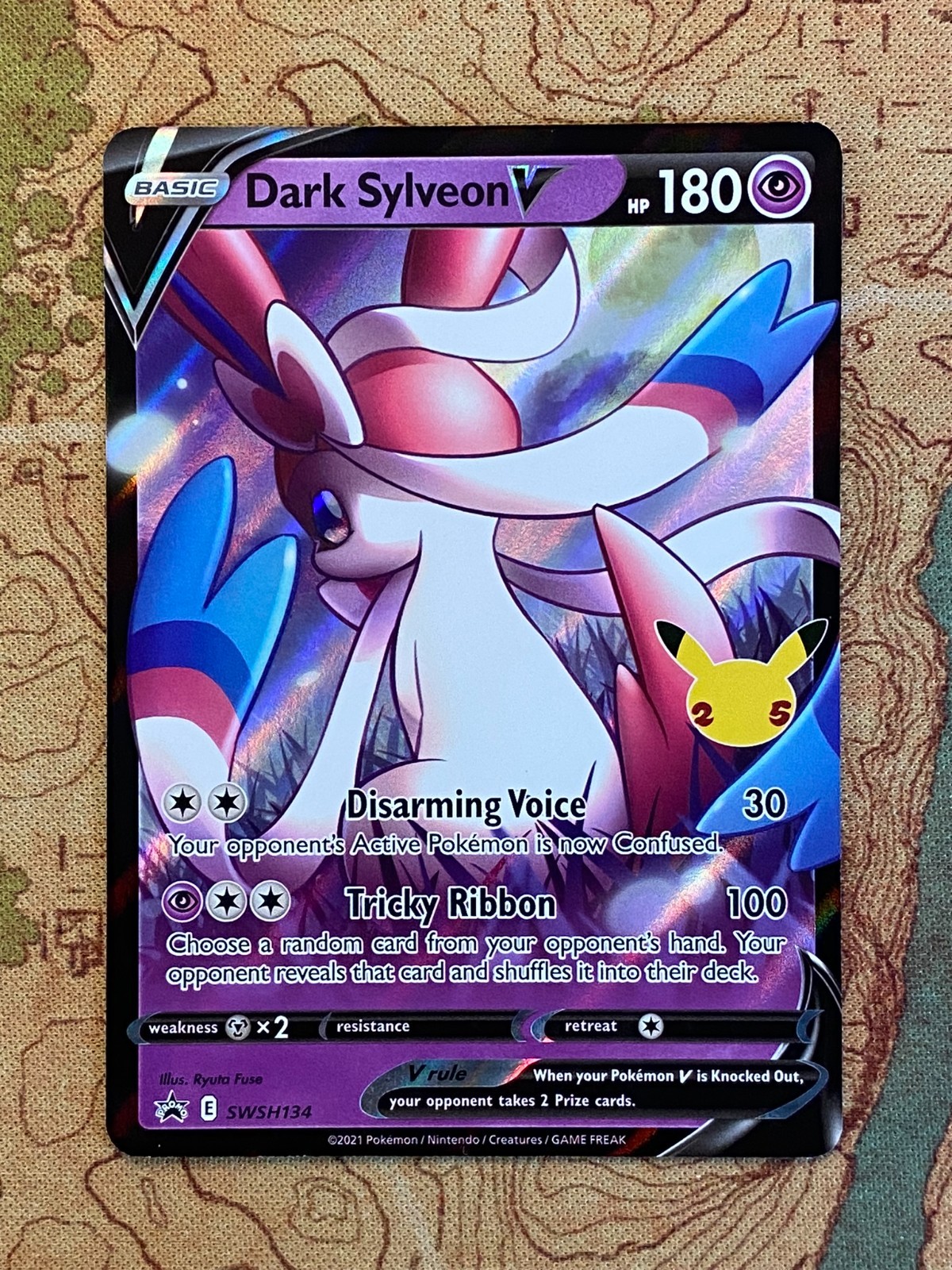 Pokemon Card TCG - Dark Sylveon V SWSH134 Promo Celebrations Near Mint