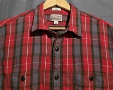 J.Crew Shirt Mens L Slim Plaid Mid-Weight Flannel Workwear Button Up Long Sleeve