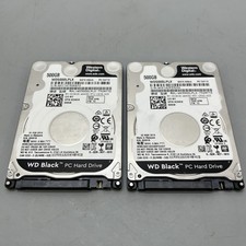 Lot of 2 Western Digital 500GB 2.5" Laptop HDD 7200RPM SATA 6Gb/s WD5000LPLX