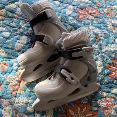 NEW CHILDS TYKE ADJUSTABLE ICE SKATES SIZES 8-11 GRAY 