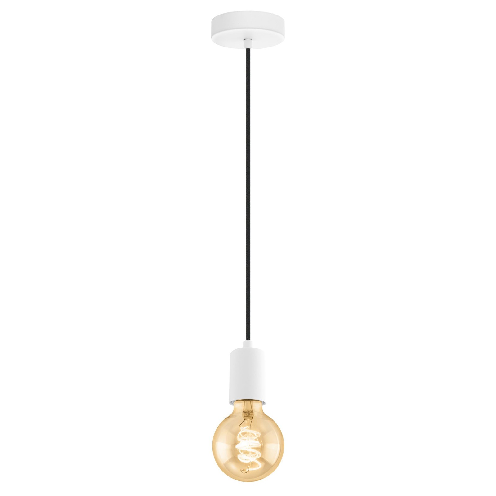 Suspension Yorth en métal brossé luminaire de luxe style rétro 1 feu