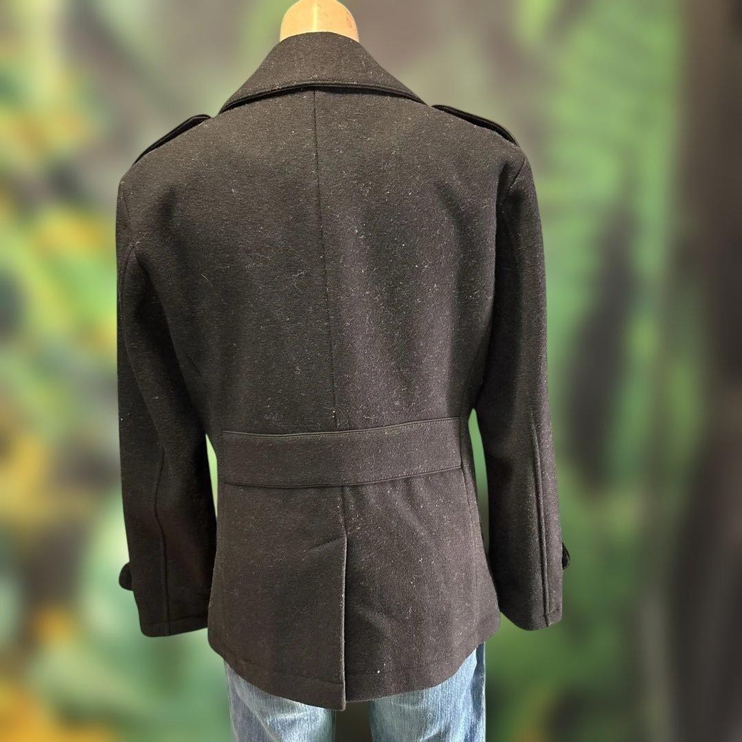 BURBERRY BLACK LABEL Peacoat Size M Nova Check Black From Japan thumbnail 9