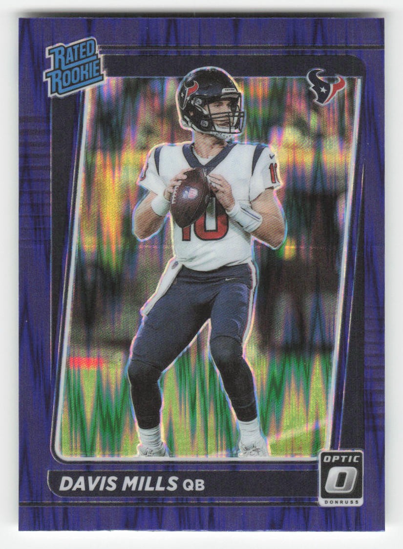 Davis Mills 2021 Donruss Optic Purple Shock RC #222