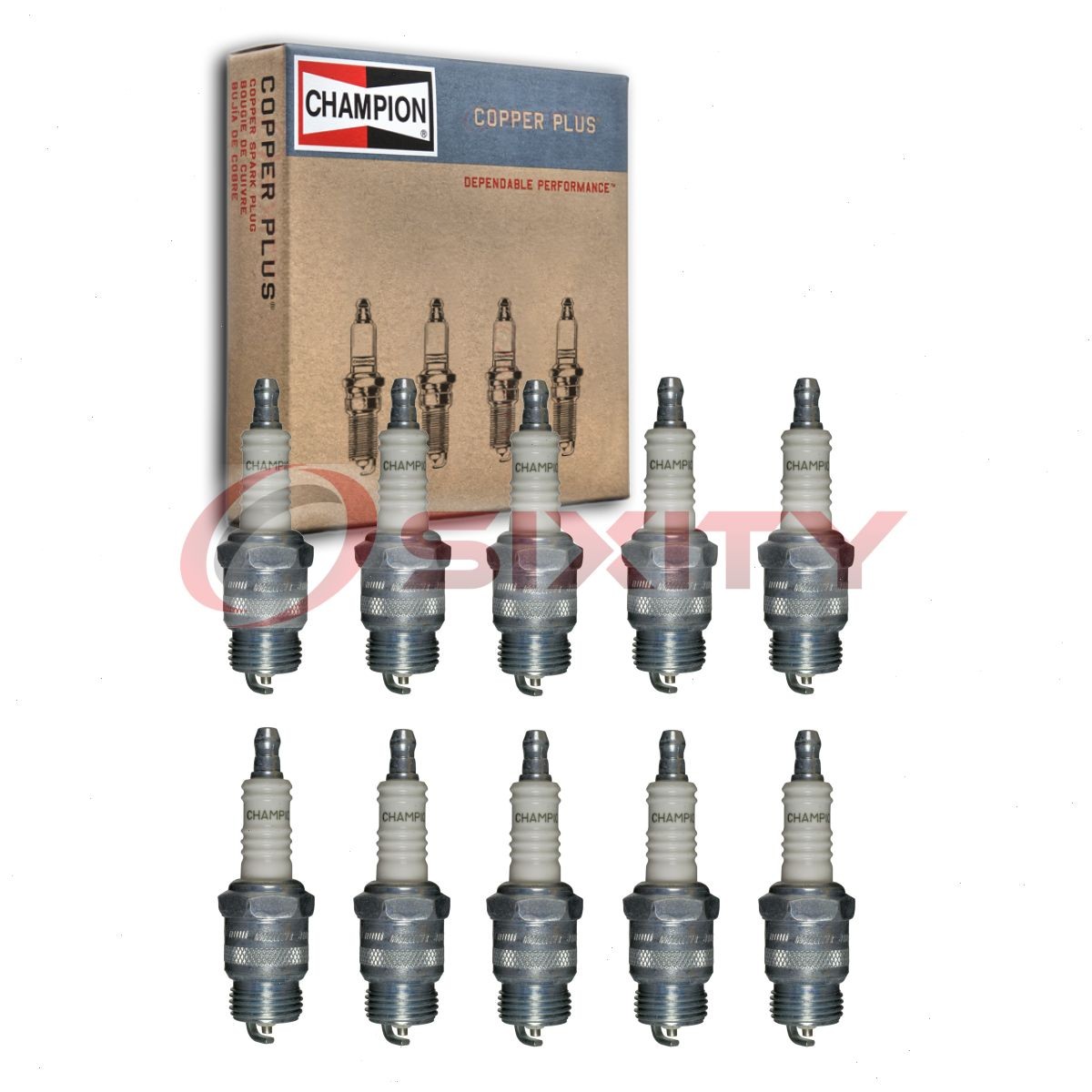 10 pc Champion Copper Plus 409 Spark Plugs for RF9YC R83TS R83CTS MA20PU an