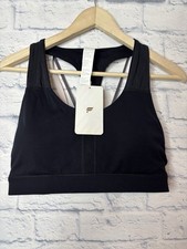 Fabletics Black Sports Bra L Racerback High Impact Workout Gym Athletic NWT