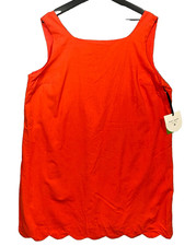 Kate Spade X Target Red Dress NWT  Women's Size XL Sleeveless Scalloped Hem