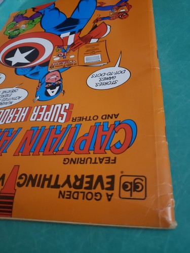 A Golden Everything Workbook CAPTAIN AMERICA 1980 Vintage Marvel Superhero MCU - Bild 3 von 10