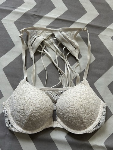 Victoria Secret Bra Very Sexy Push Up Lace Back Laces Front Closure 34a NWT - Picture 1 of 3