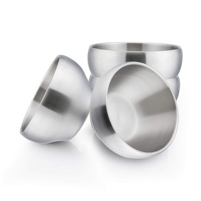 Heavy 18/8(304) Stainless Steel Bowls(Double Walled), 12 oz Kids Toddlers Feedin
