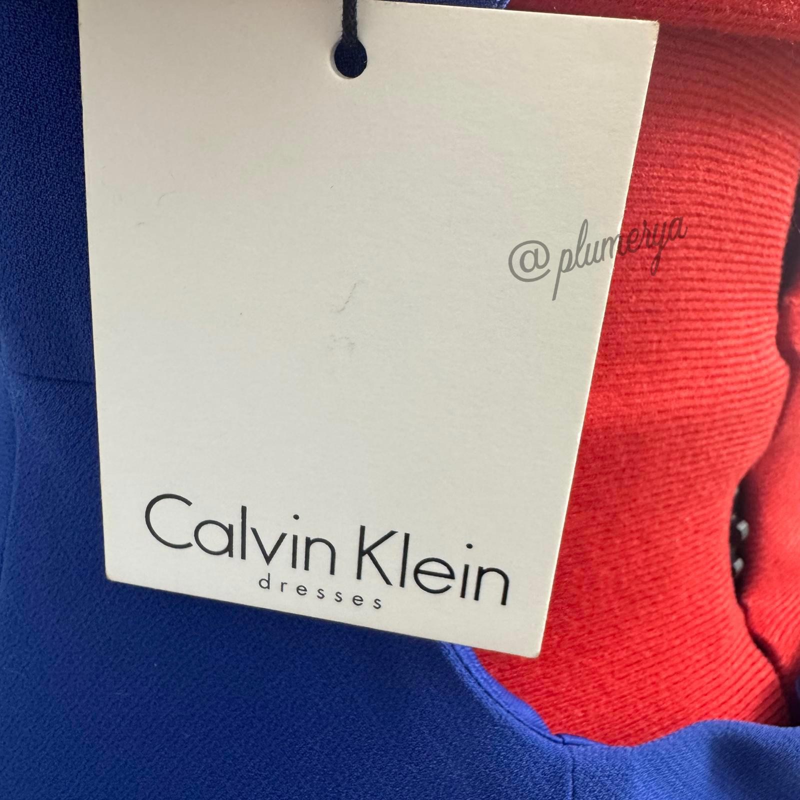 Calvin Klein Women's Sleeveless Formal Cutout Gown in Cobalt Blue Size 10 NWT image 7