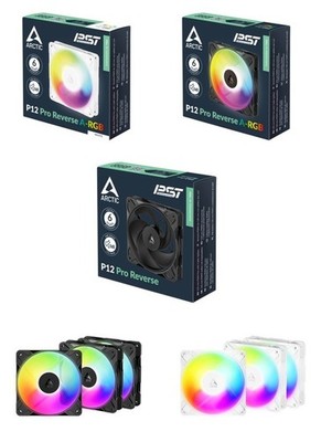 ARCTIC P12 Pro Reverse PST ARGB A-RGB PWM 12cm PC Gehäuse Schwarz Lüfter Multi-Angebot