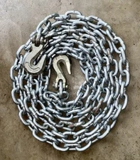 HEAVY 14 FT. LONG 3/8" TOW CHAIN w/GRAB HOOKS