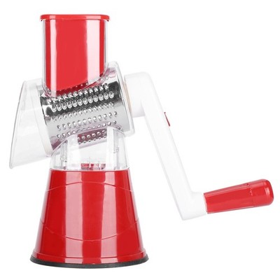 Red Multifunctional Vegetable Cutter Manual Food Grater Shredder Chopper Kitchen
