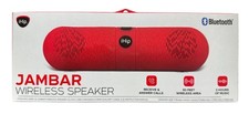 NEW iHip wireless bluetooth speaker JAMBAR 30' range Red usb charging AUX CABLE