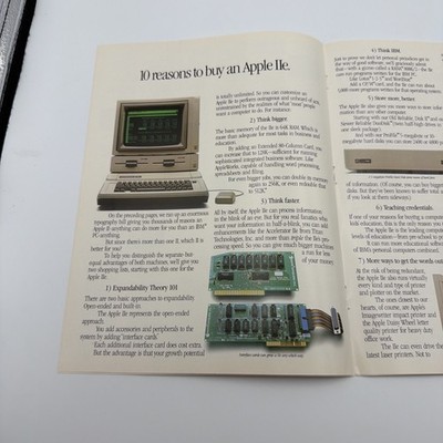 1984 Apple II Computer 8 Pages Vintage Print Ad Booklet | eBay
