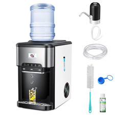 3-In-1 Portable Ice Maker Water Dispenser Countertop Built-In Ice Machine 44Lbs