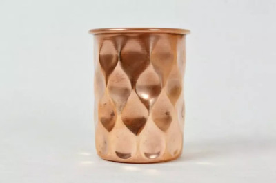 Diamond Design Kupfer Wasserglas Ayurveda Basis Unterstützt Gute Gesundheit 4...