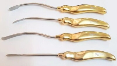 New Plastic Surgery Brow Lift & Face Lift Instruments Scalp Elevators Set of 4