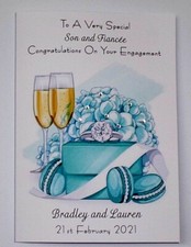 Personalised Engagement Card Son & Fiancee - Daughter & Fiance